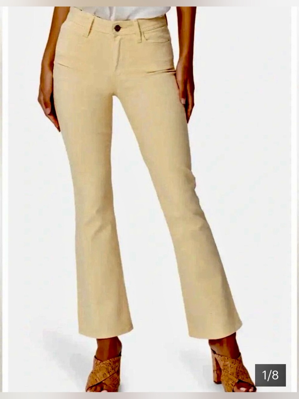 Paige Claudine Yellow Jeans Ankle Boot Pants